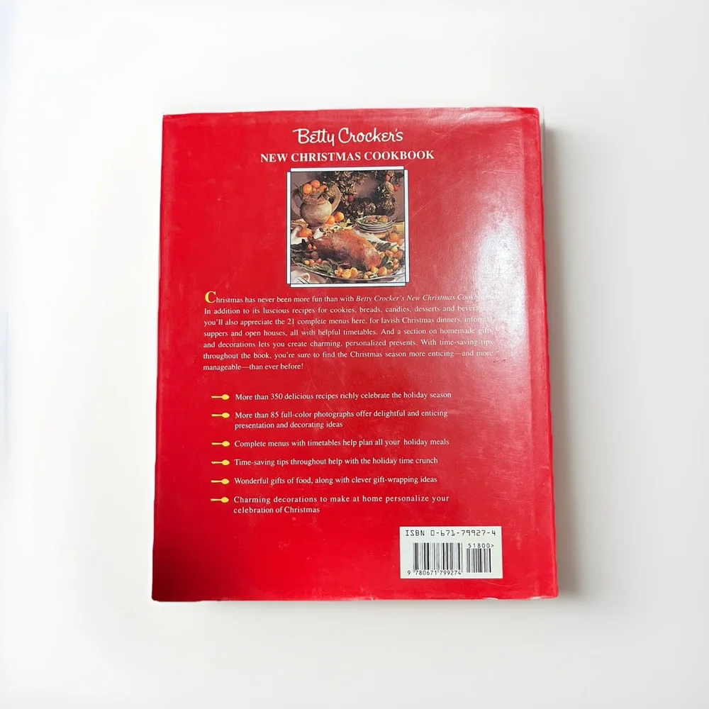 Vintage Betty Crocker New Christmas Cookbook Holiday Recipes Baking 1st Ed Hard